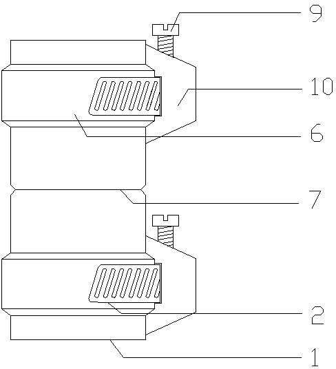 Three-dimensional gear transverse / vertical inside-tightening direct-type casing pipe connection structure