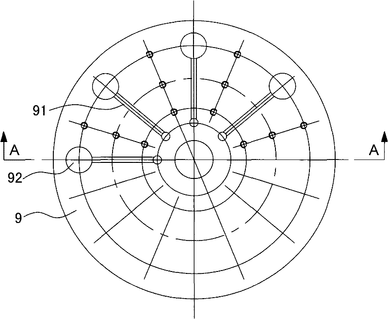 Feed and discharge mechanism for plastic bottle cap extruding machine