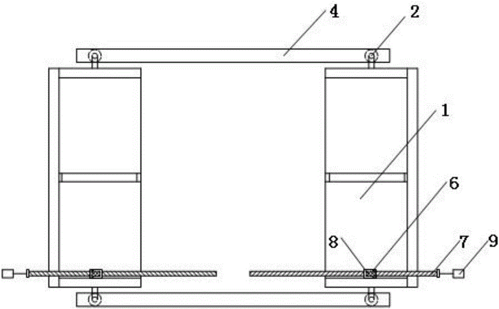 Noiseless flame-retardant sliding wooden door