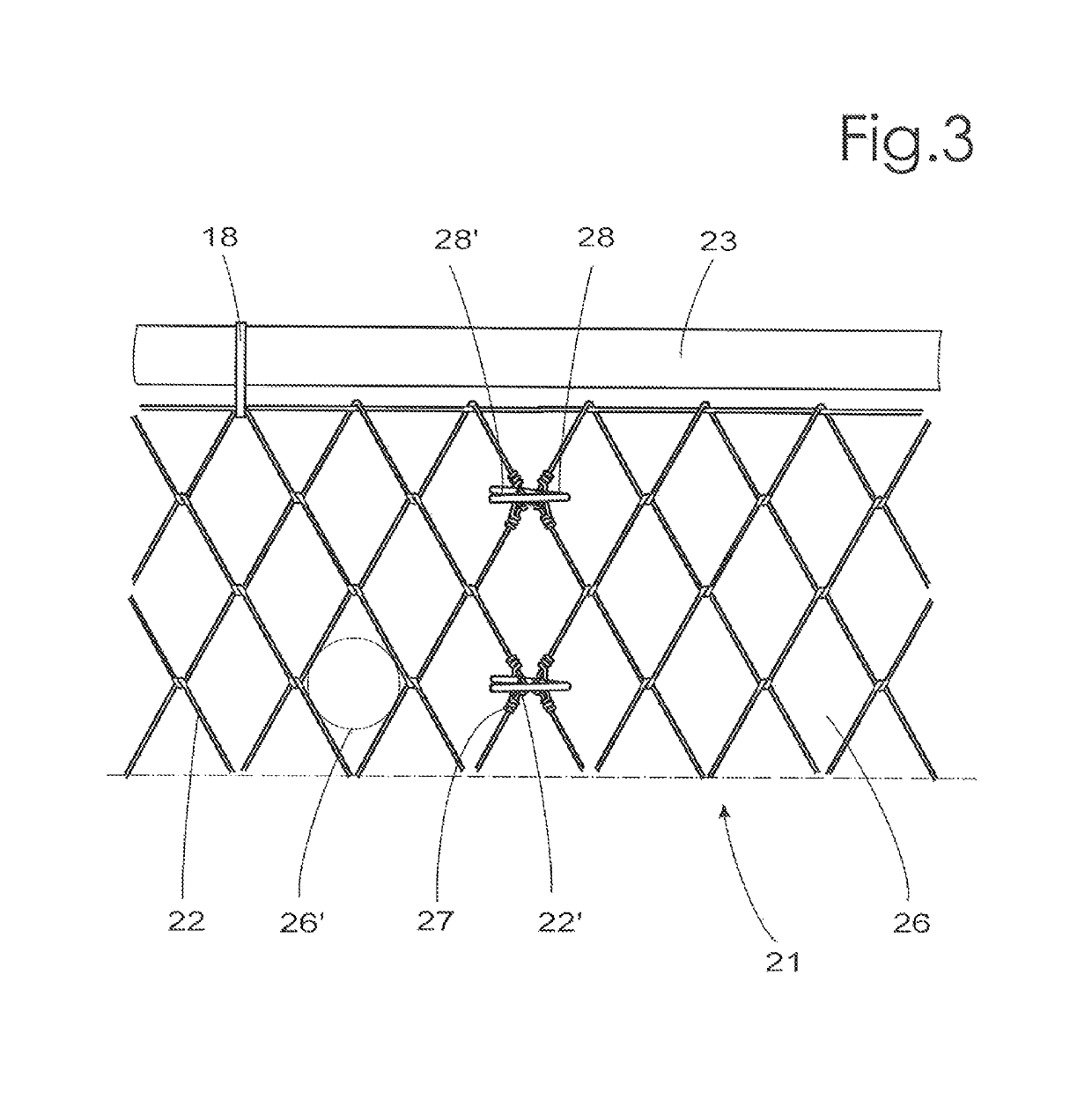 Protective device for animal breeding, such as the breeding of fish, mussels or mollusks