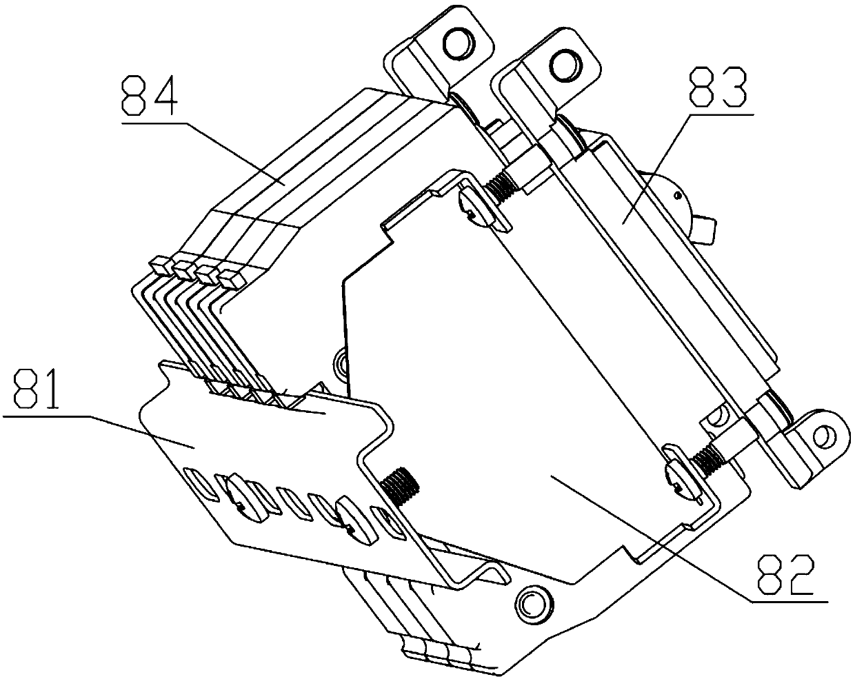 Plugging box for power distribution of bus duct