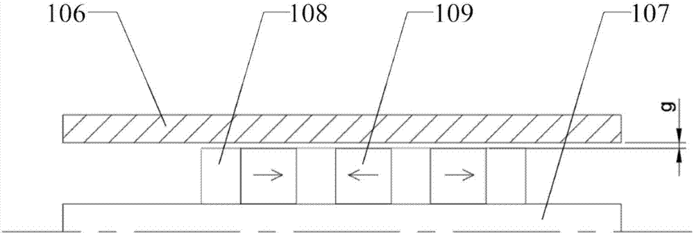 Single-degree-of-freedom passive non-contact vertical type eddy current magnetic damping generator