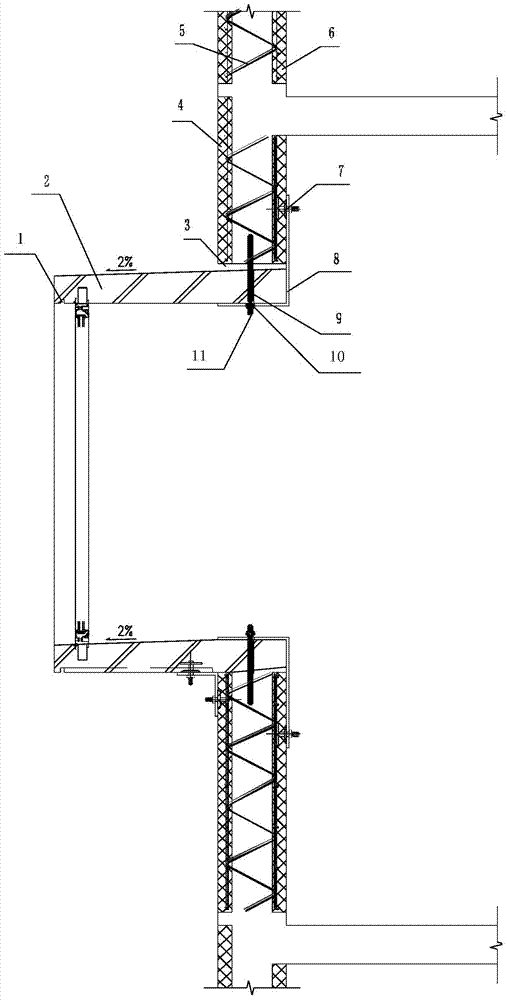 An installation method for installing prefabricated bay windows on laminated wall panels