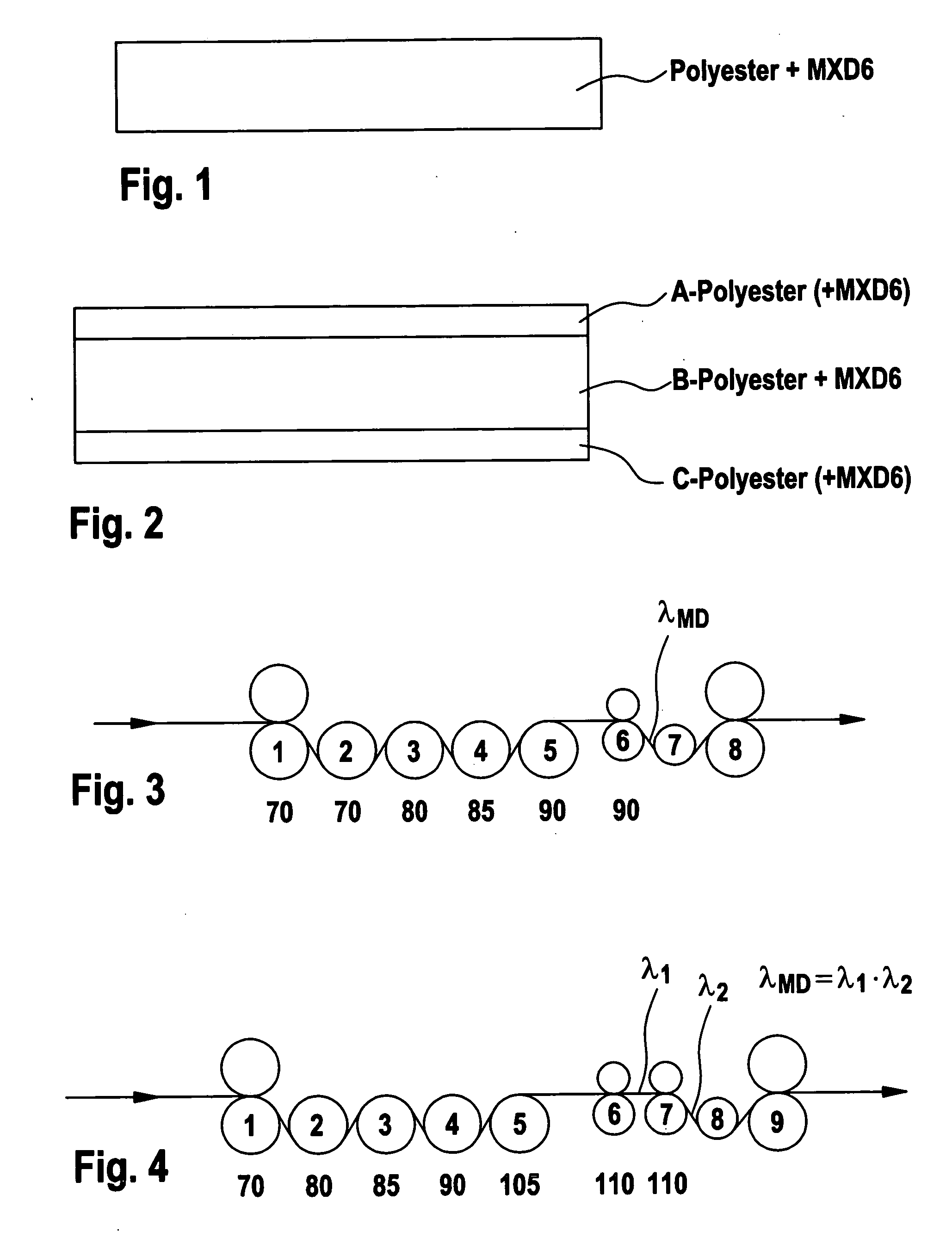 Adhesion-promoting polyester film comprising poly(m-xyleneadipamide)