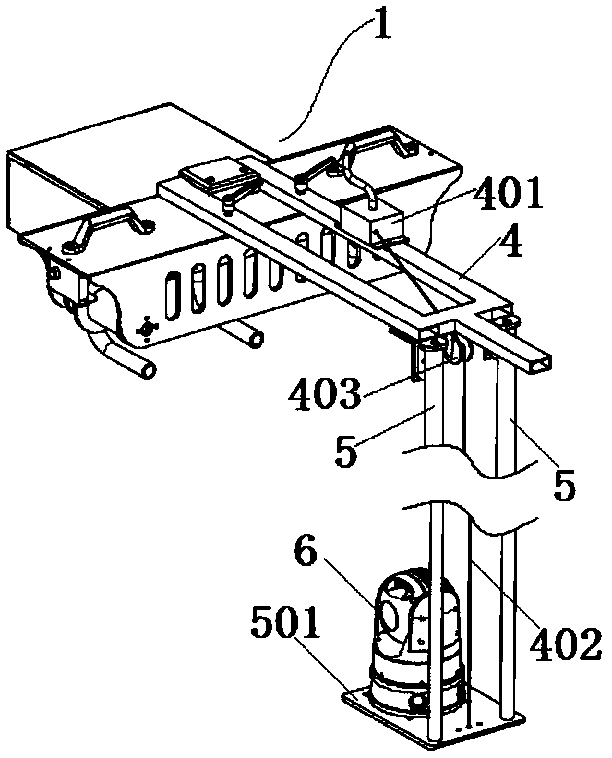 Bridge inspection device for guardrail robot