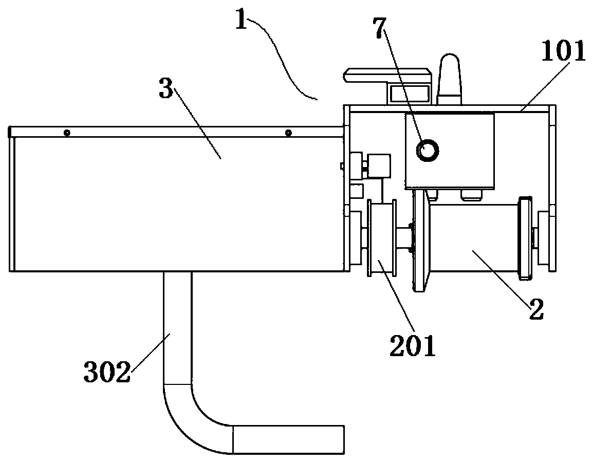 Bridge inspection device for guardrail robot