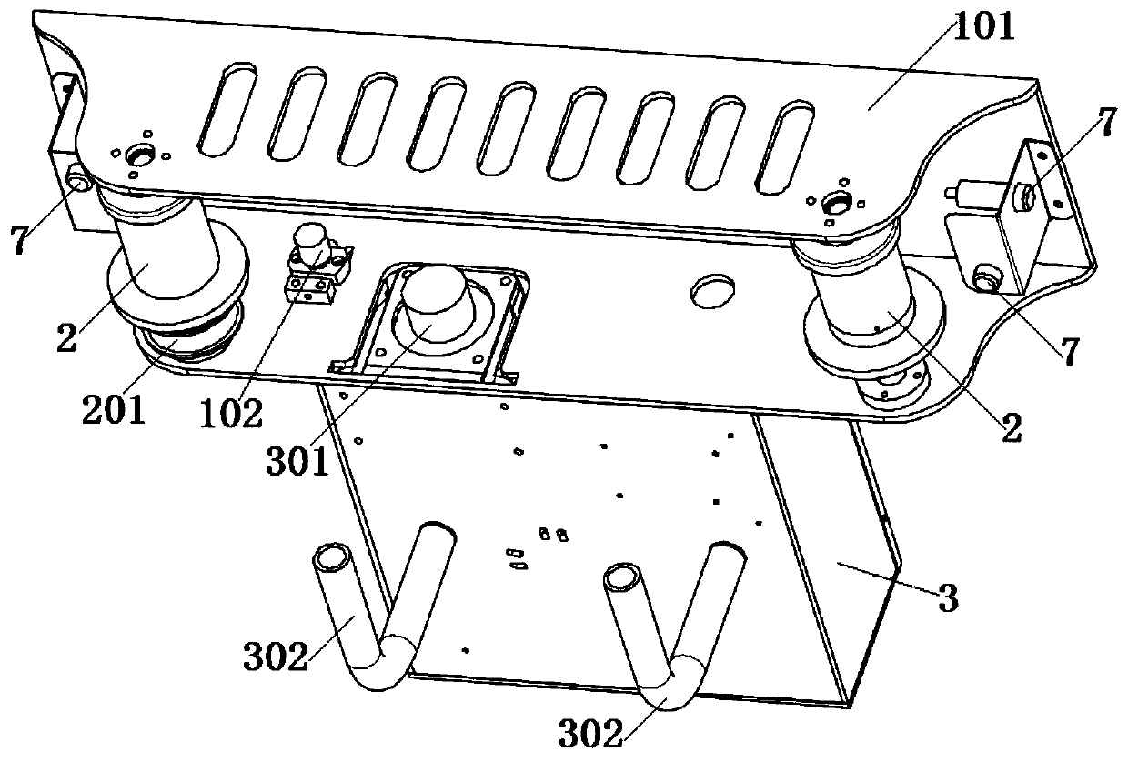 Bridge inspection device for guardrail robot