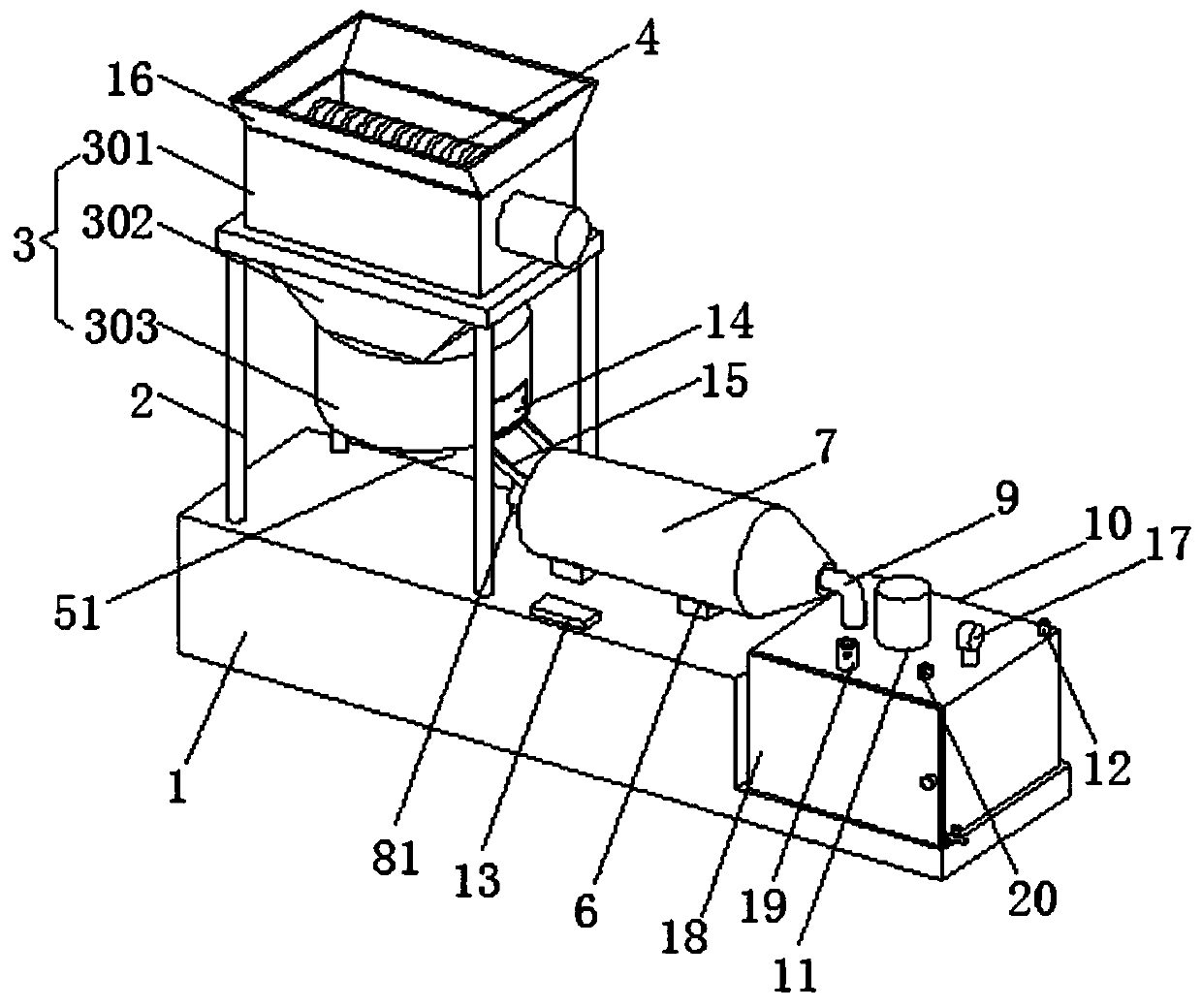 Harmless comprehensive utilization treatment device for field wastes