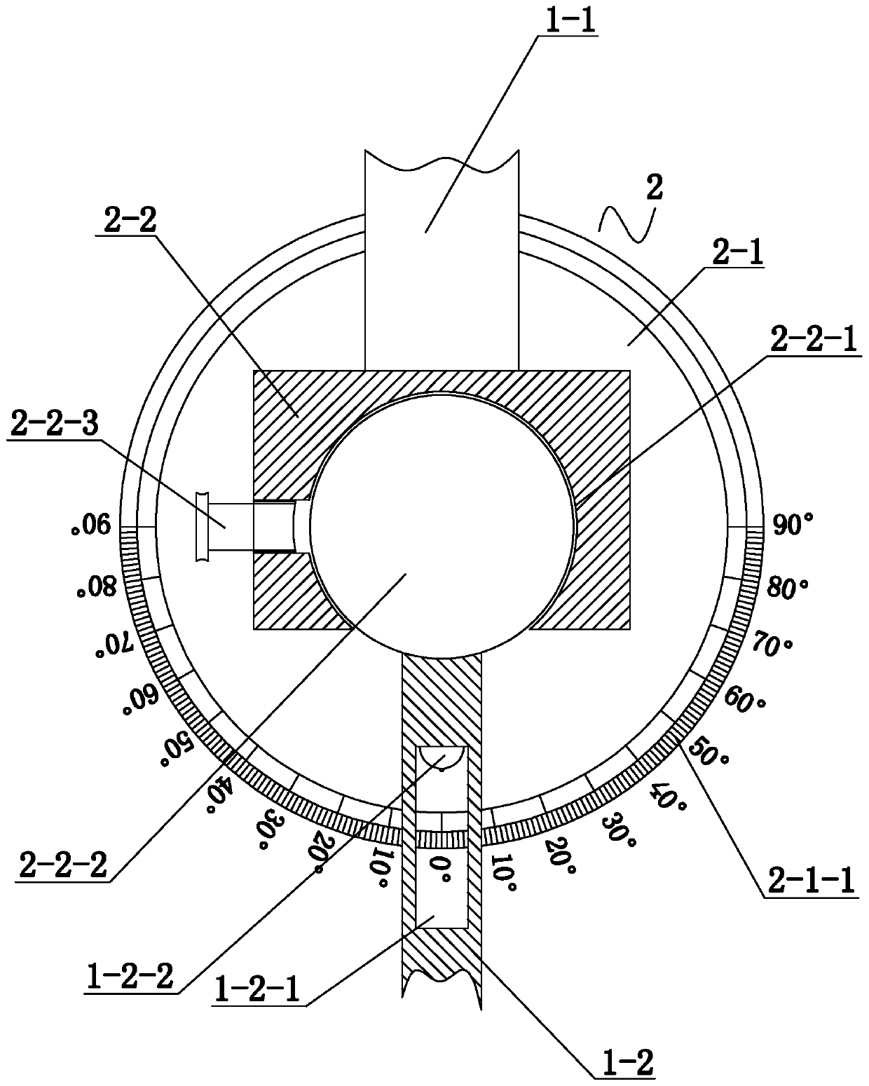 A force line measurement angle positioning device for osteotomy around the knee joint