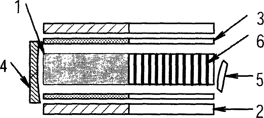 Semiconductor laser side-face pumping solid strip laser