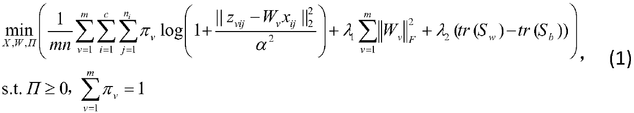 Face recognition method based on multi-view collaborative complete discriminant subspace learning