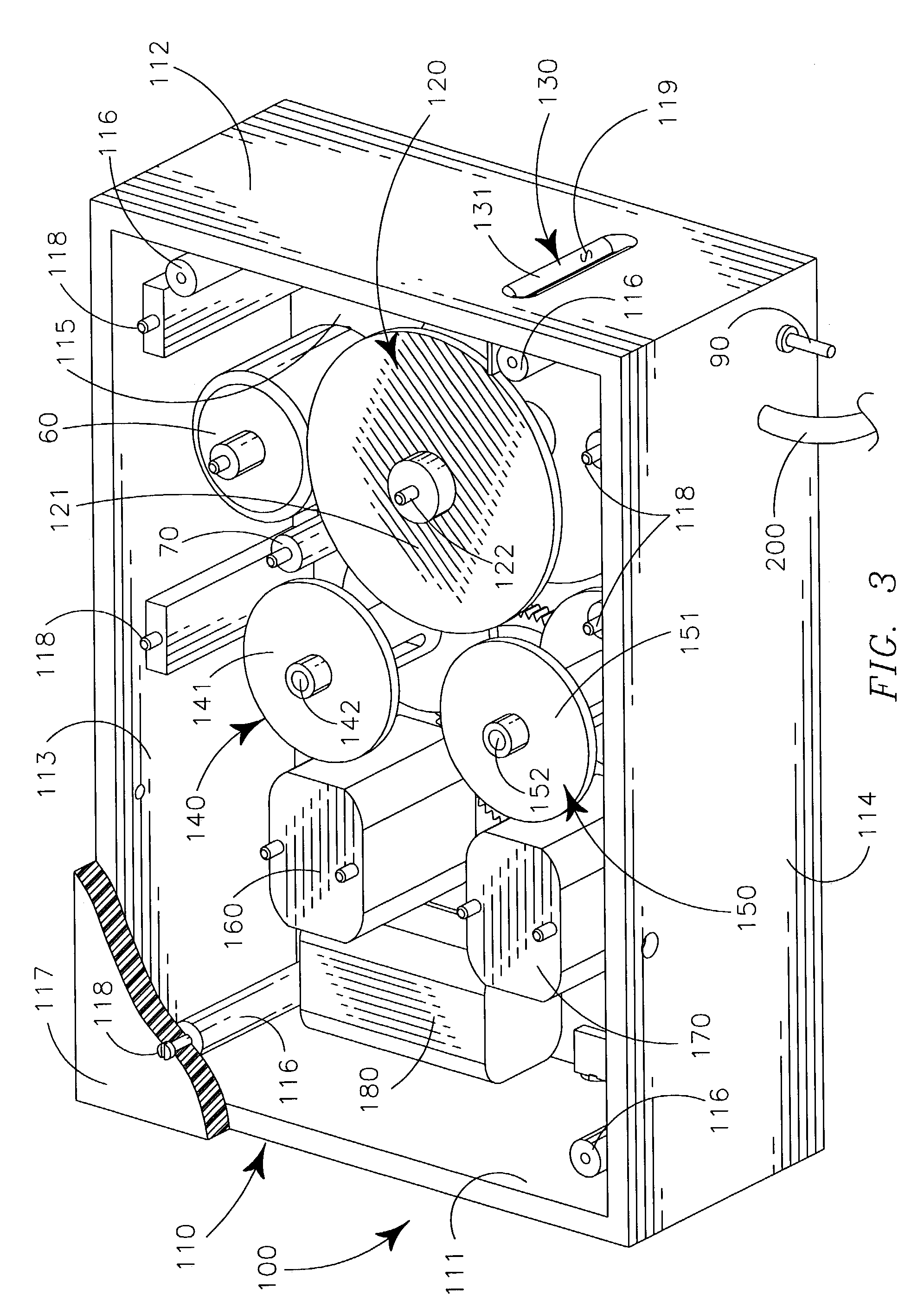 Powered dispenser for interconnected strip bandages