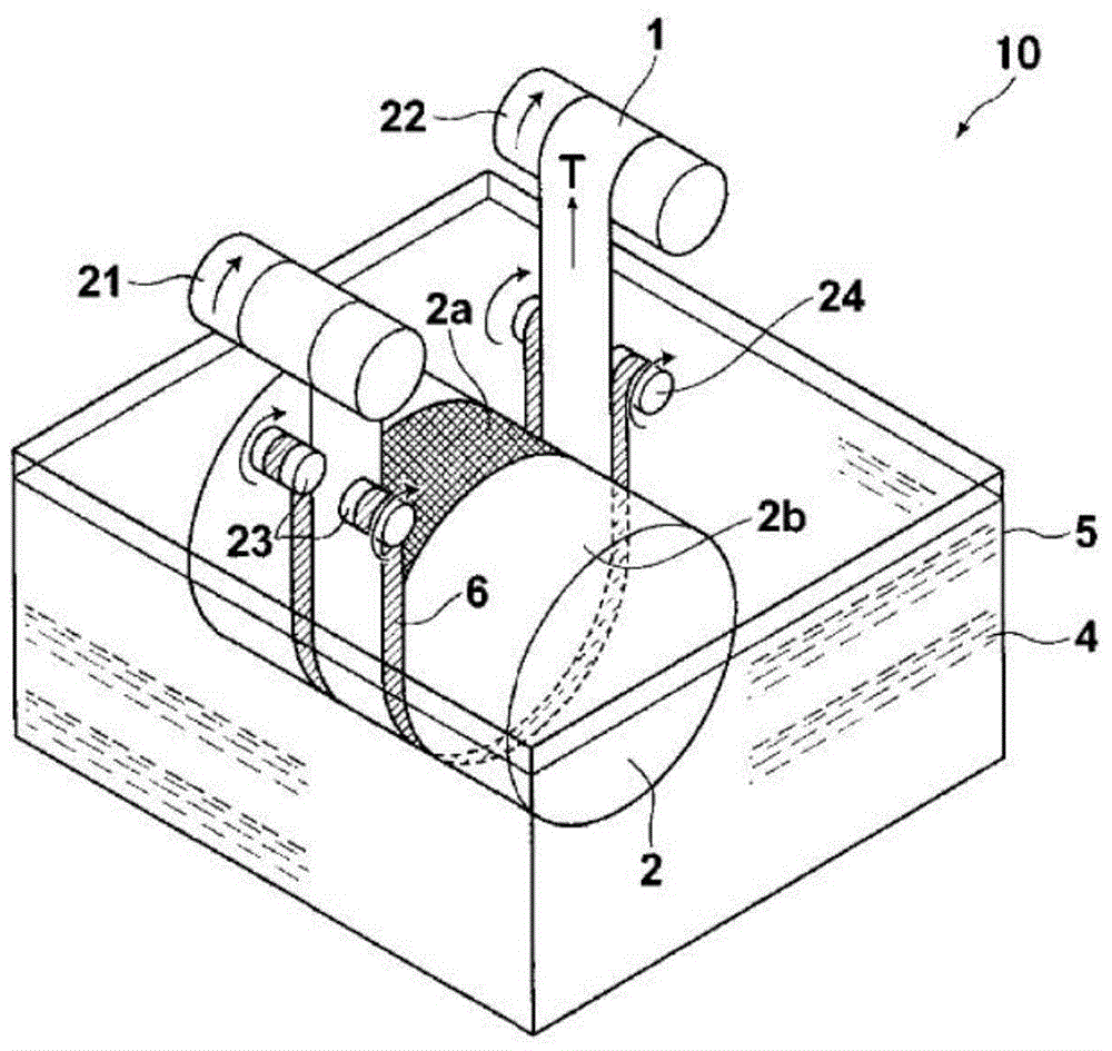 Anodizing device, continuous anodizing device, and film forming method