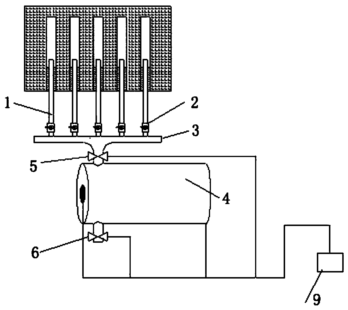 Magnetic control type current collecting device capable of improving gas extraction concentration and operation method thereof