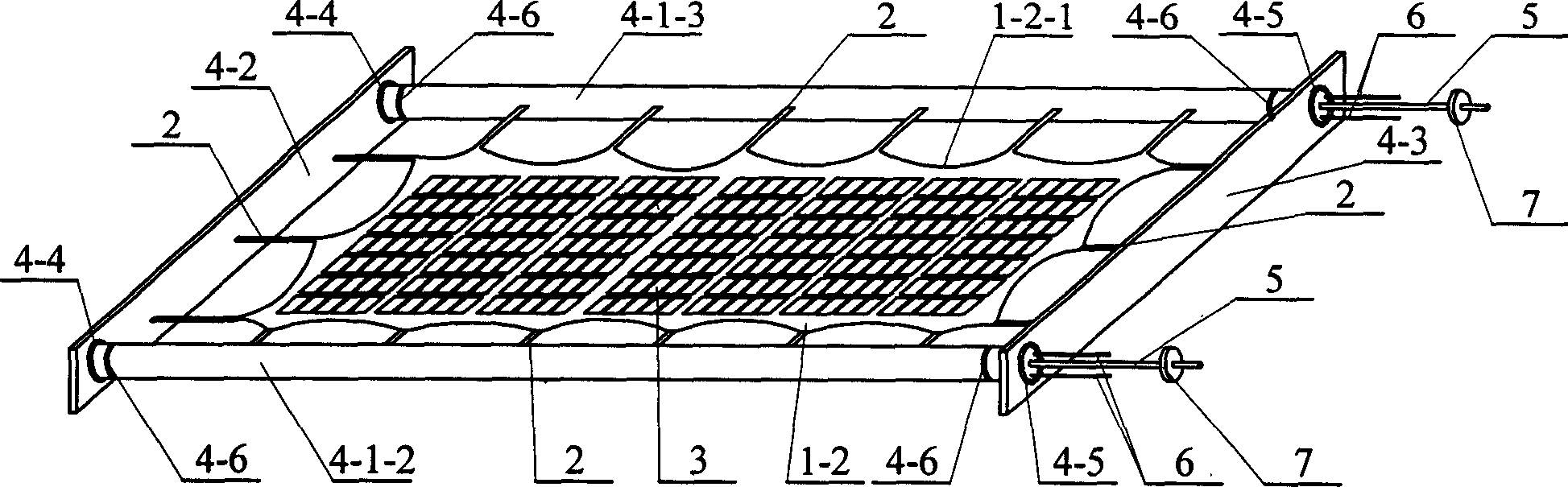 Plane framework supporting structure capable of steel charge expansion