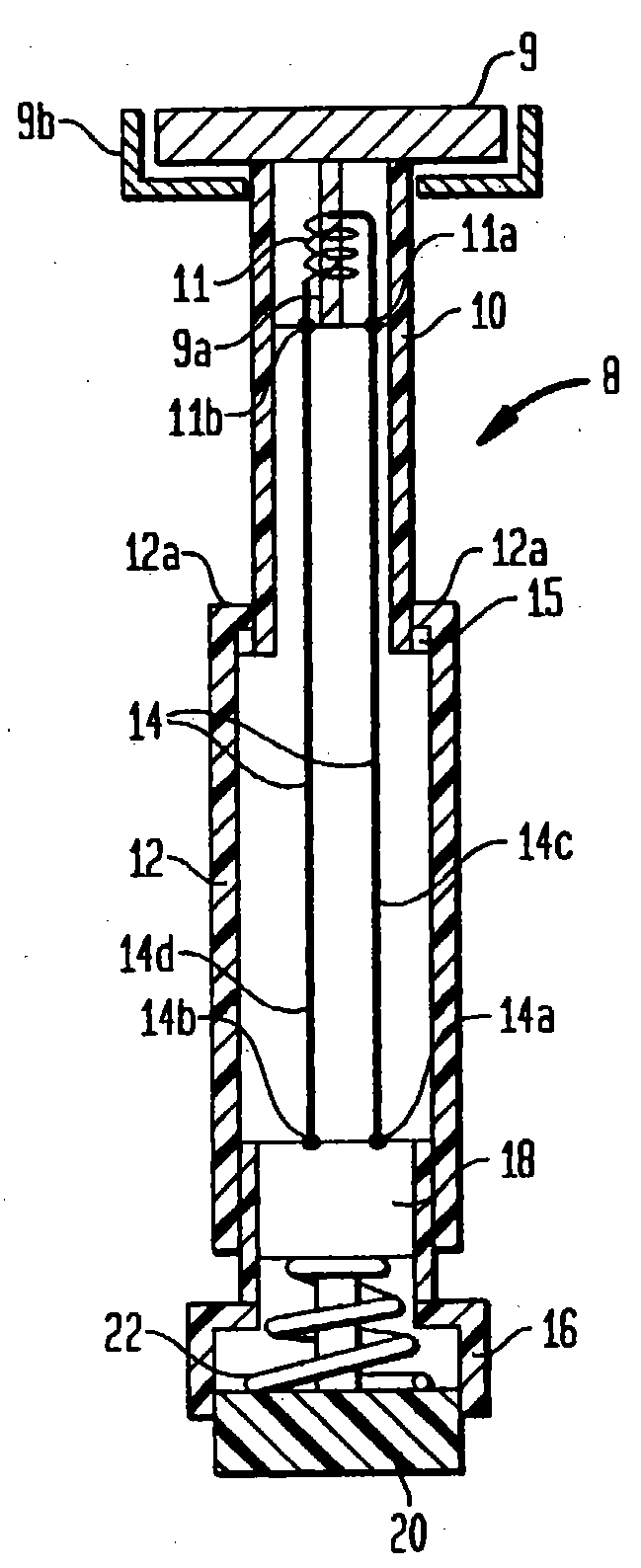 Pen-sized telescoping electromagnet