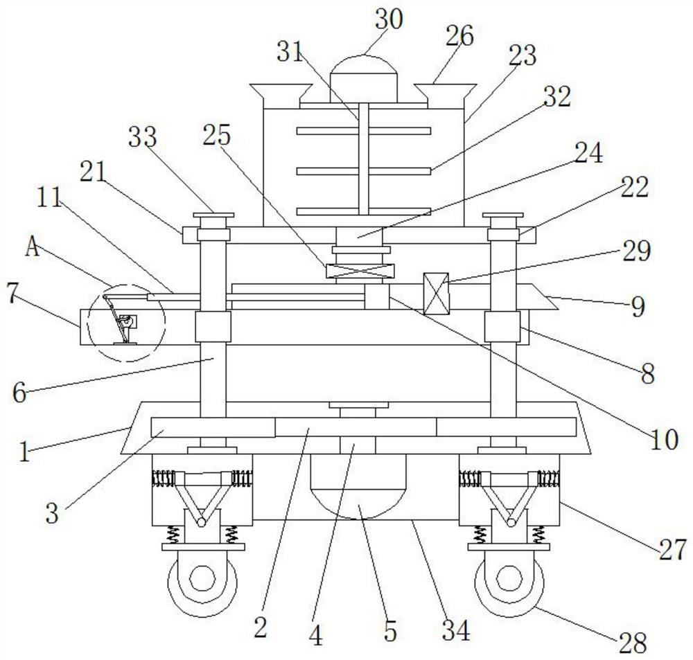 Feed feeding device for animal husbandry