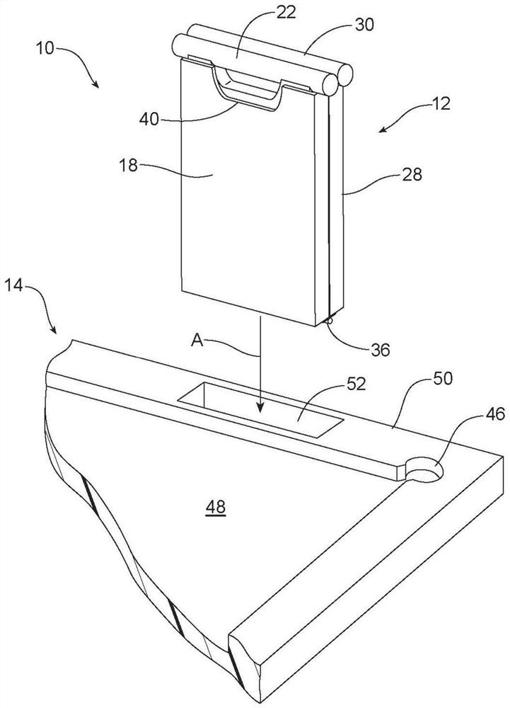 The storage compartment partition with a partition part with a hinged sleeve part