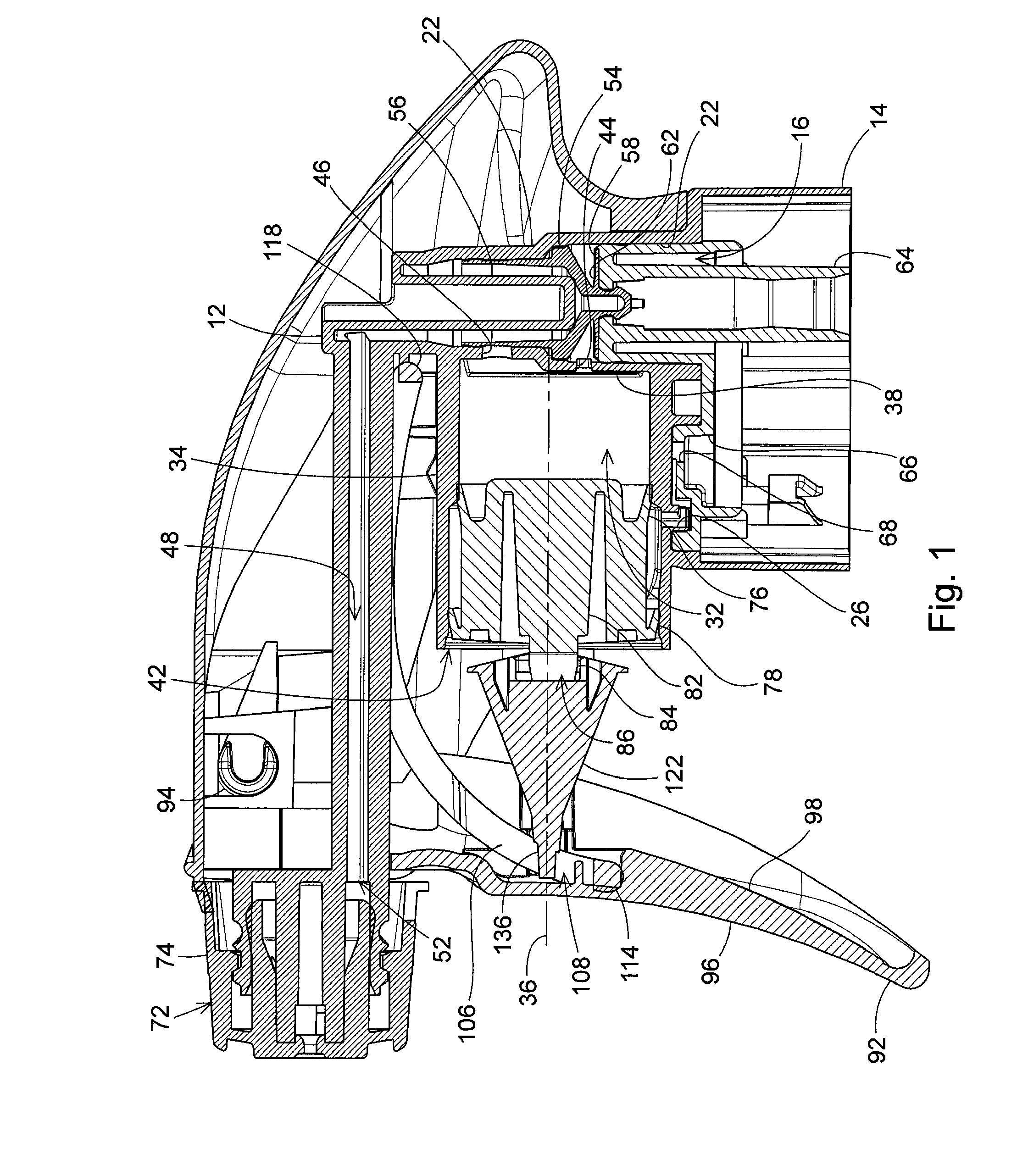 Break-away spring and piston rod for a trigger sprayer