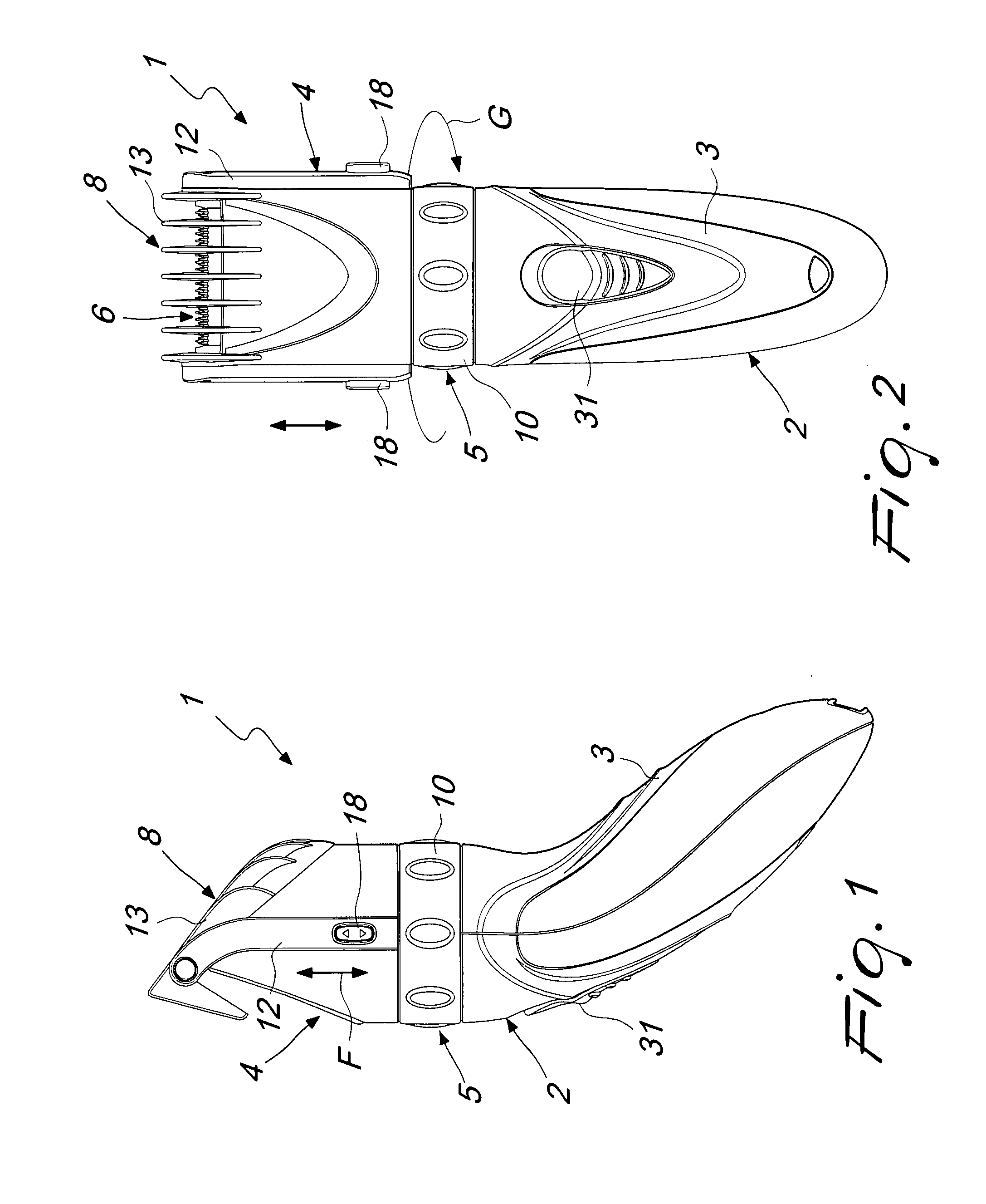 Manually-operated hair clipper