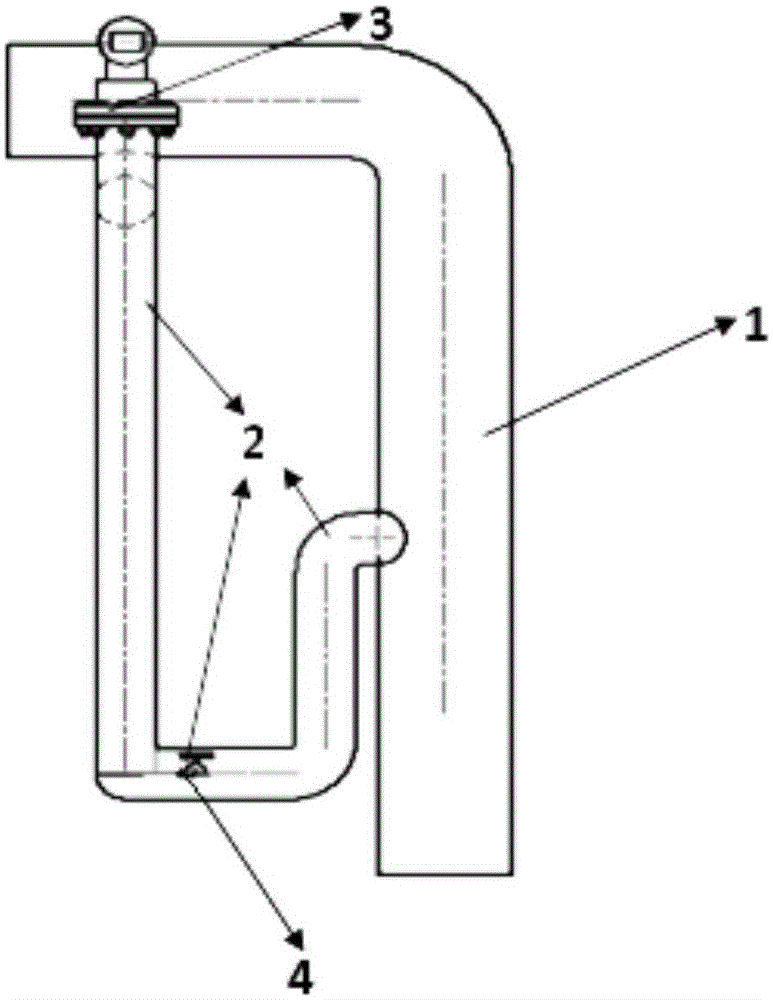 Mixed drilling fluid online density detection structure