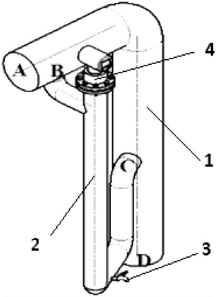 Mixed drilling fluid online density detection structure