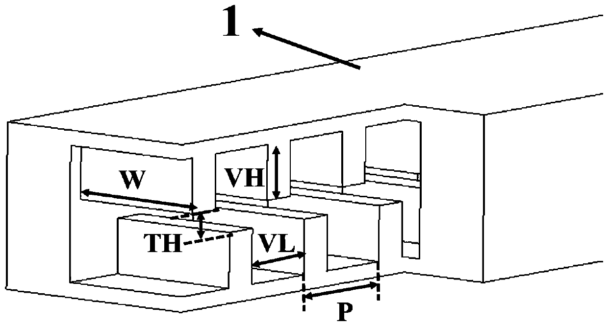 Design method of slow wave structure of strip-shaped beam traveling wave tube working in high-order mode