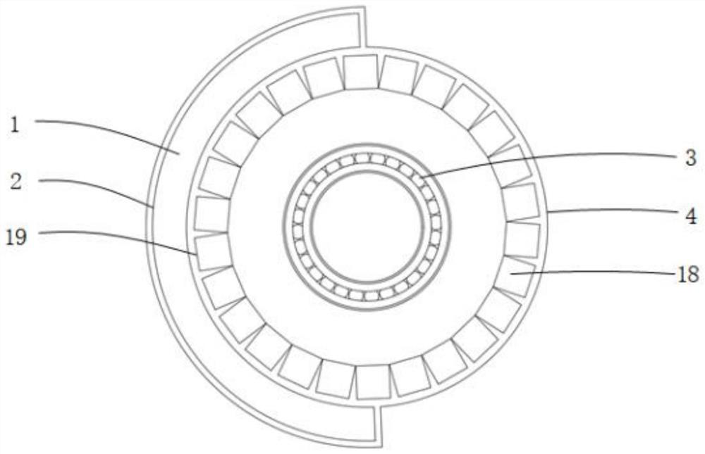 A magnetic field modulation up-frequency electromagnetic energy harvesting device