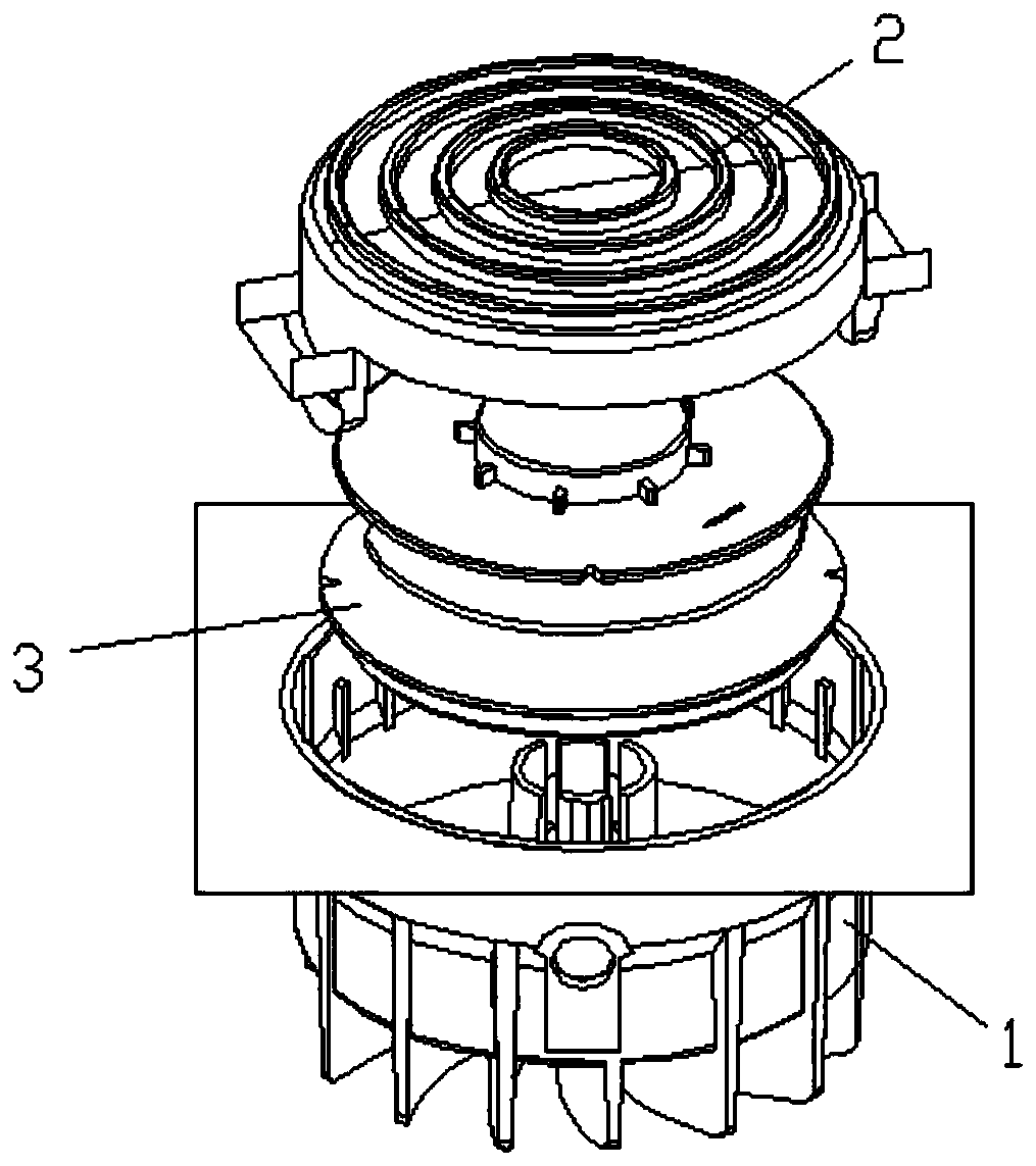 Winding structure of unwinding box of grass mower