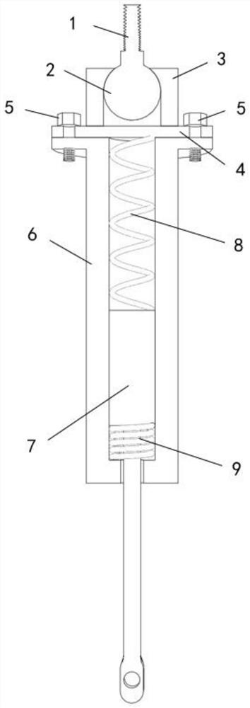 Suspension insulator connecting device for improving anti-seismic property of converter valve tower