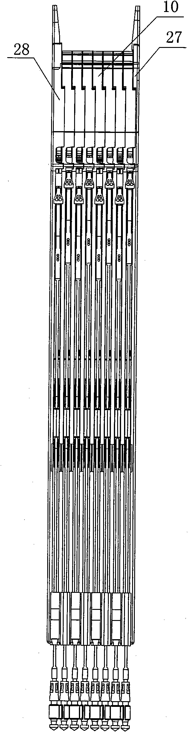 Novel electromagnetic valve component of electronic jacquard machine