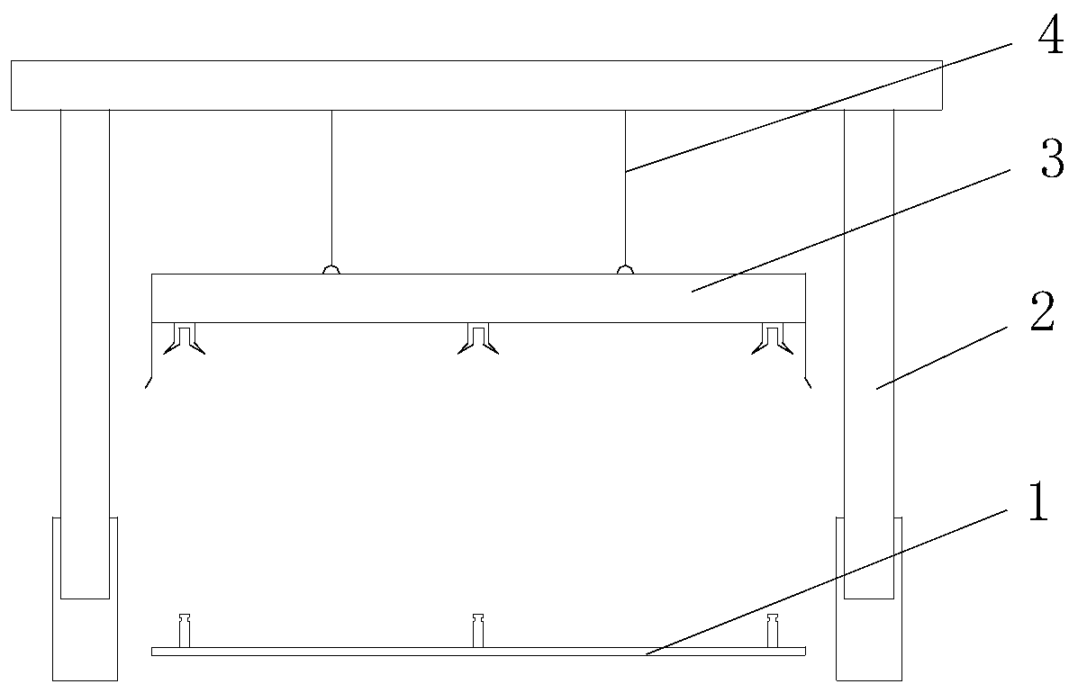 Movable integrated device for producing precast concrete planks and production process