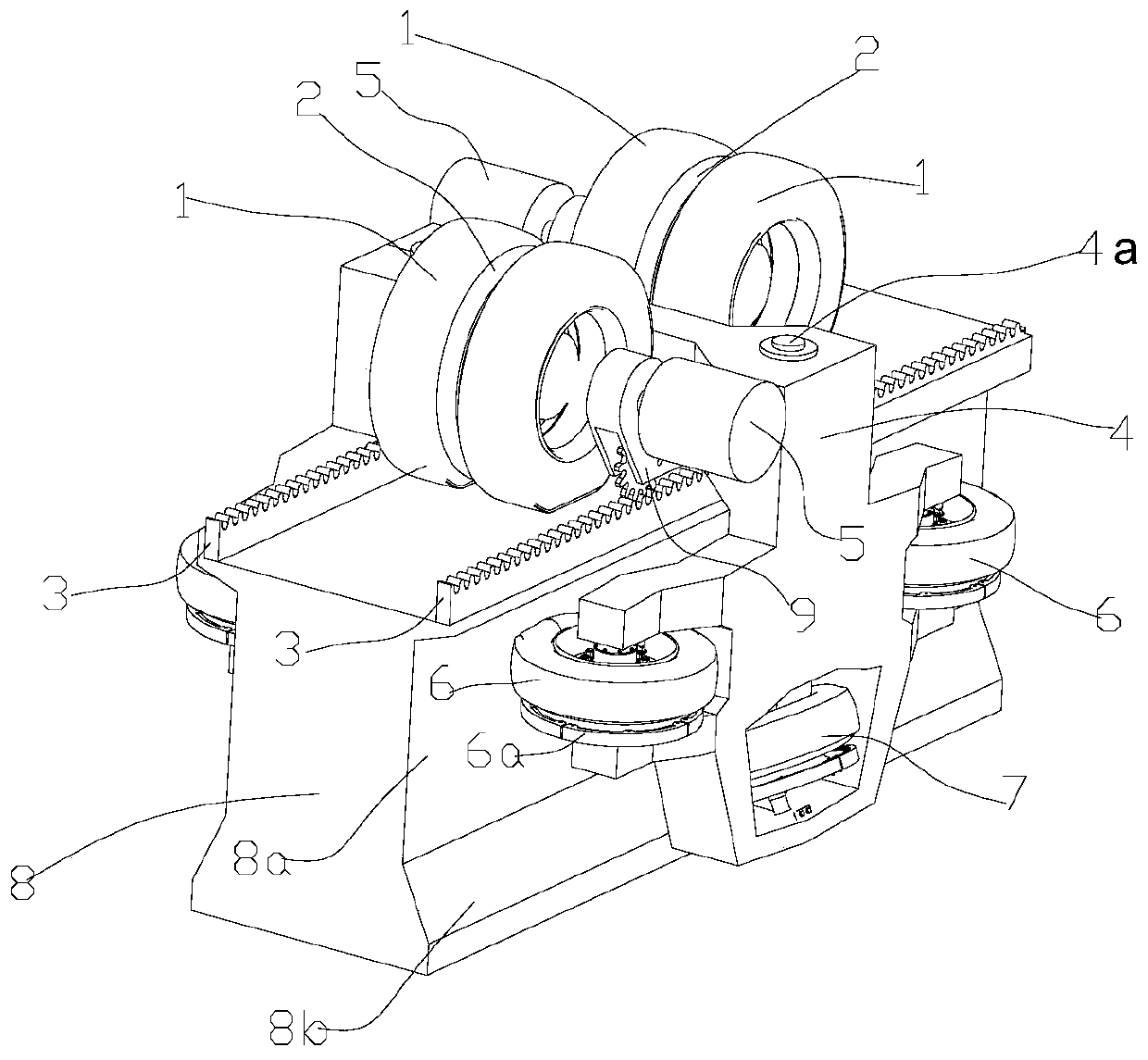 Straddle type monorail vehicle walking structure and rail beam thereof