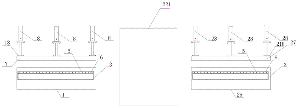 Heavy bamboo square stock production line provided with durable dies and bringing convenience for collection of pins