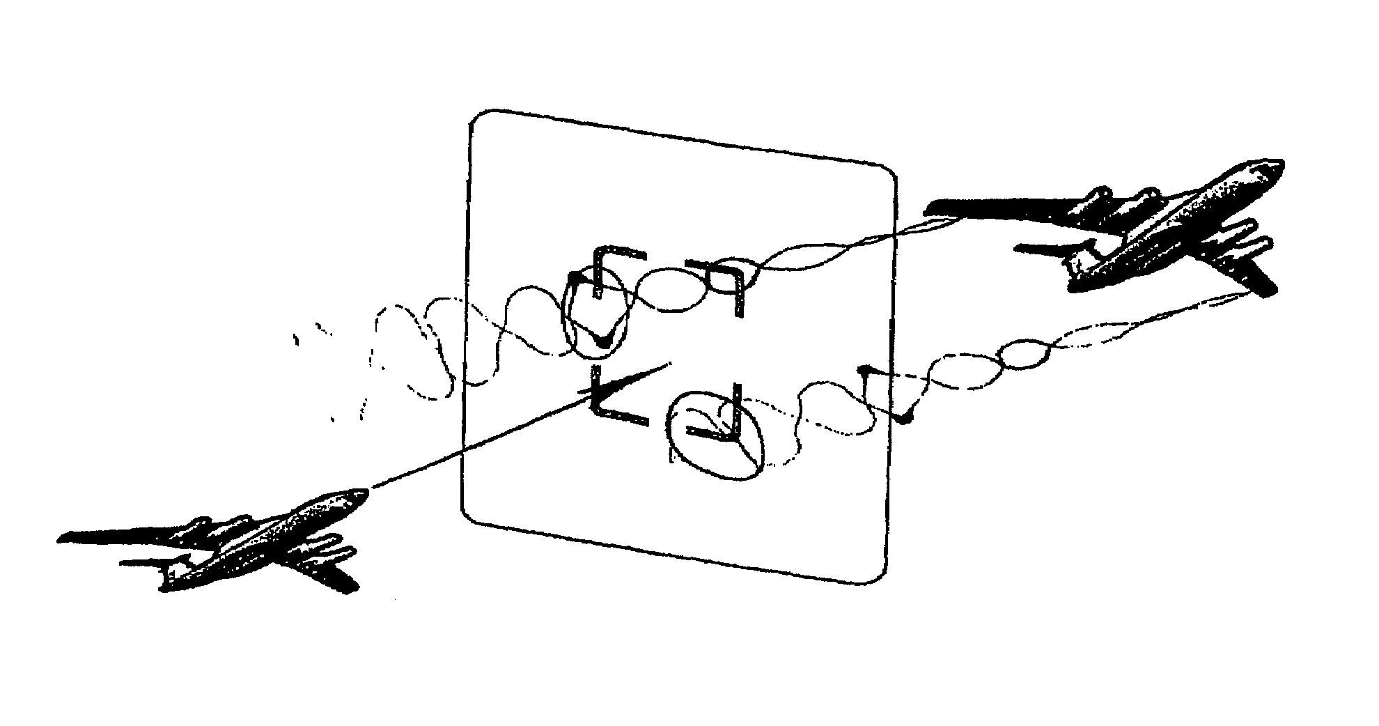 Method and system for preventing an aircraft from penetrating into a dangerous trailing vortex area of a vortex generator