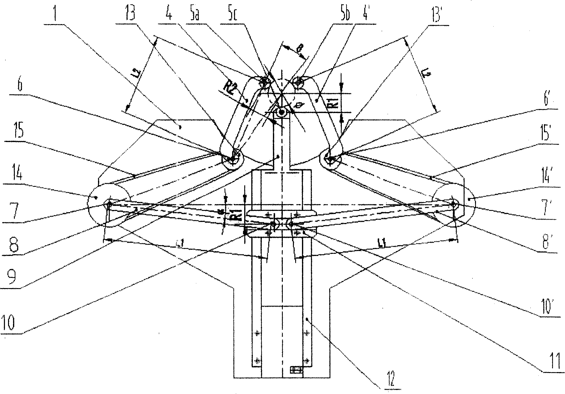 Automatic centering central frame