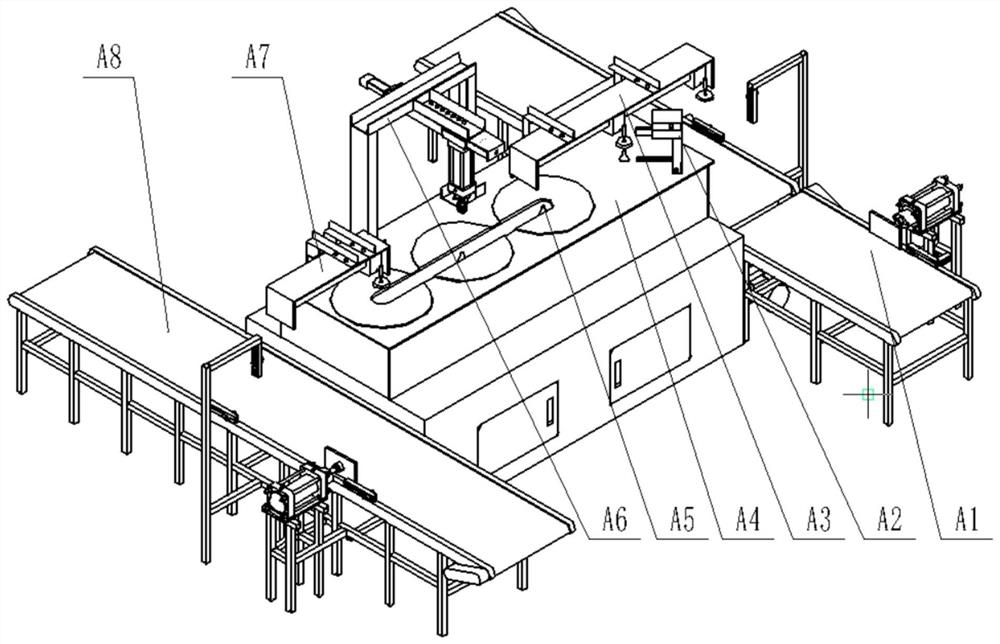 A fully automatic marking production line for diamond saw blades