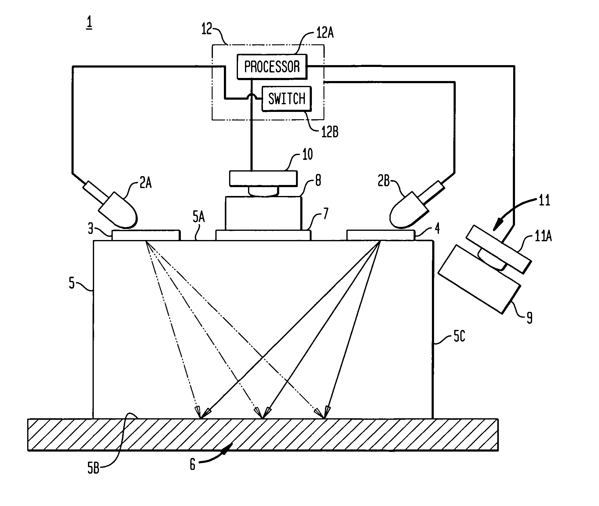 Skin optical characterization device