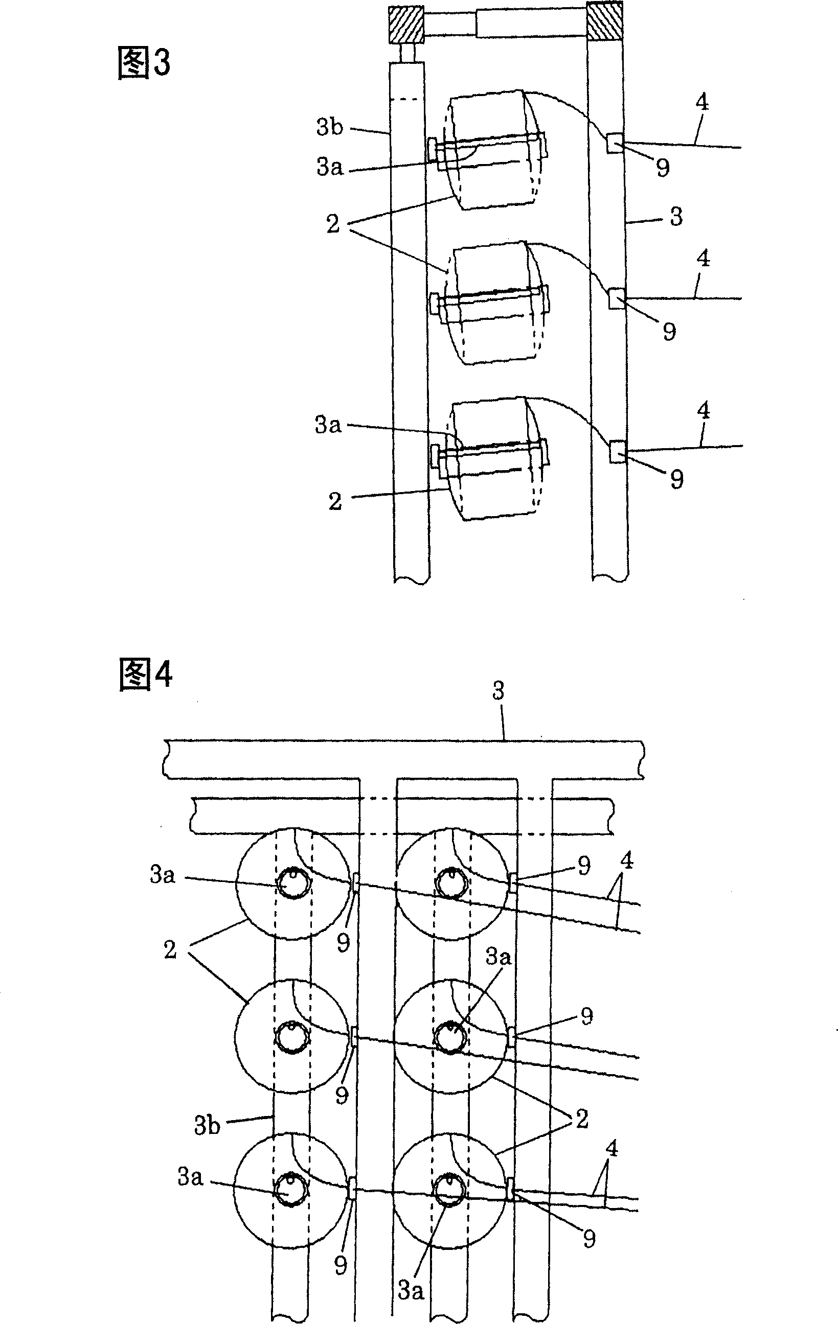 Device for detecting broken yarn through shaft frame and method for locating its address