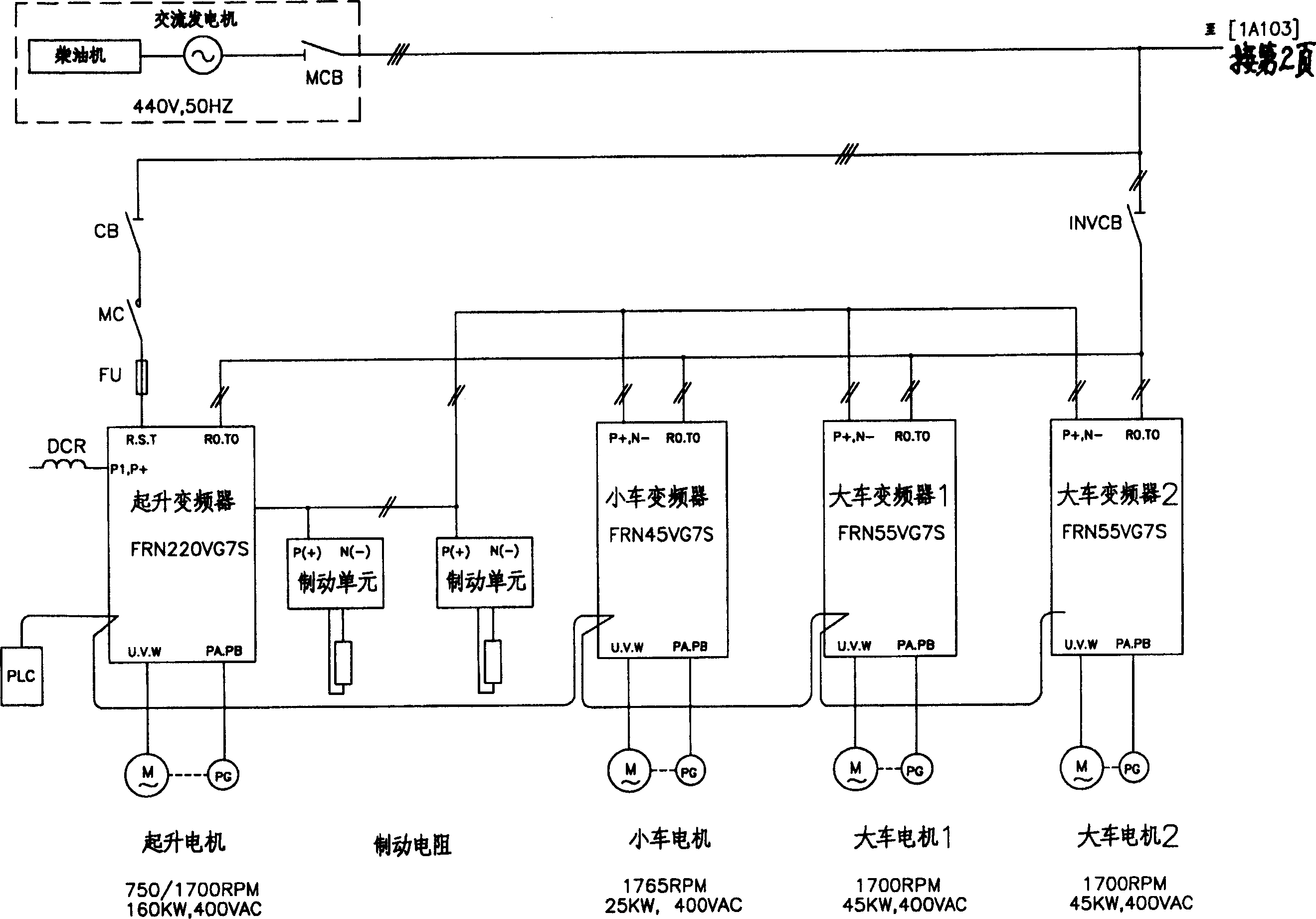 Electrical control system for assembling field bridge of rubber tyred gantry crane