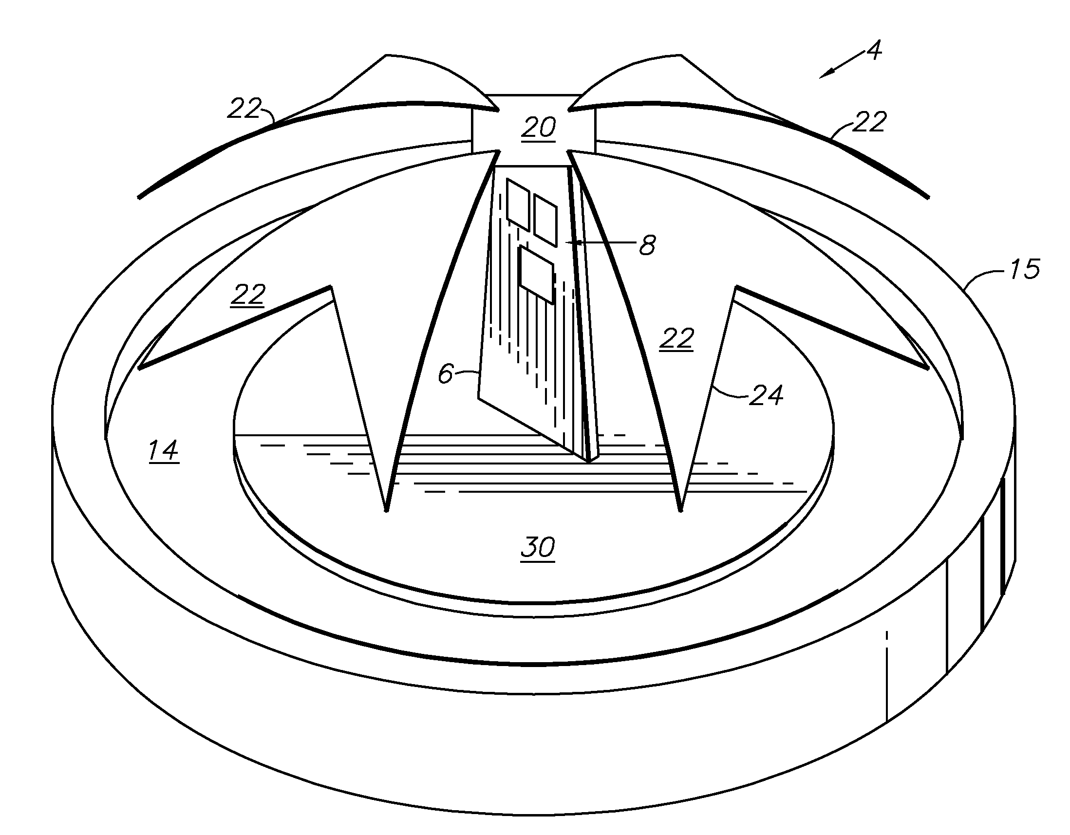 GNSS antenna with selectable gain pattern, method of receiving GNSS signals and antenna manufacturing method