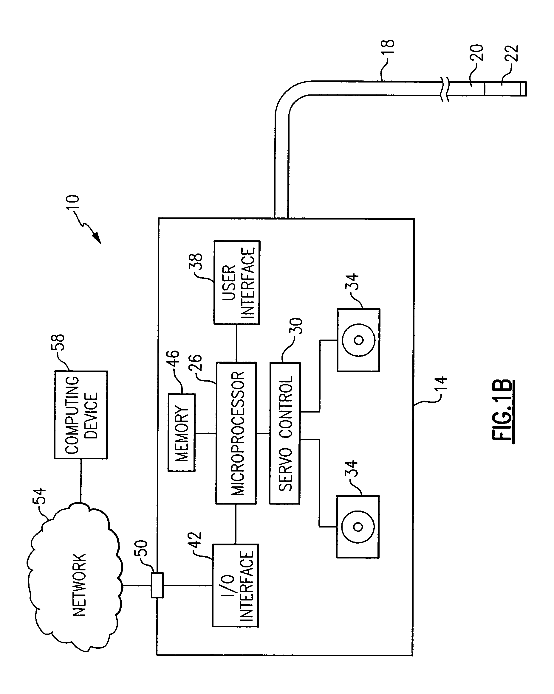 Method and apparatus for improving the operation of a remote viewing device by changing the calibration settings of its articulation servos