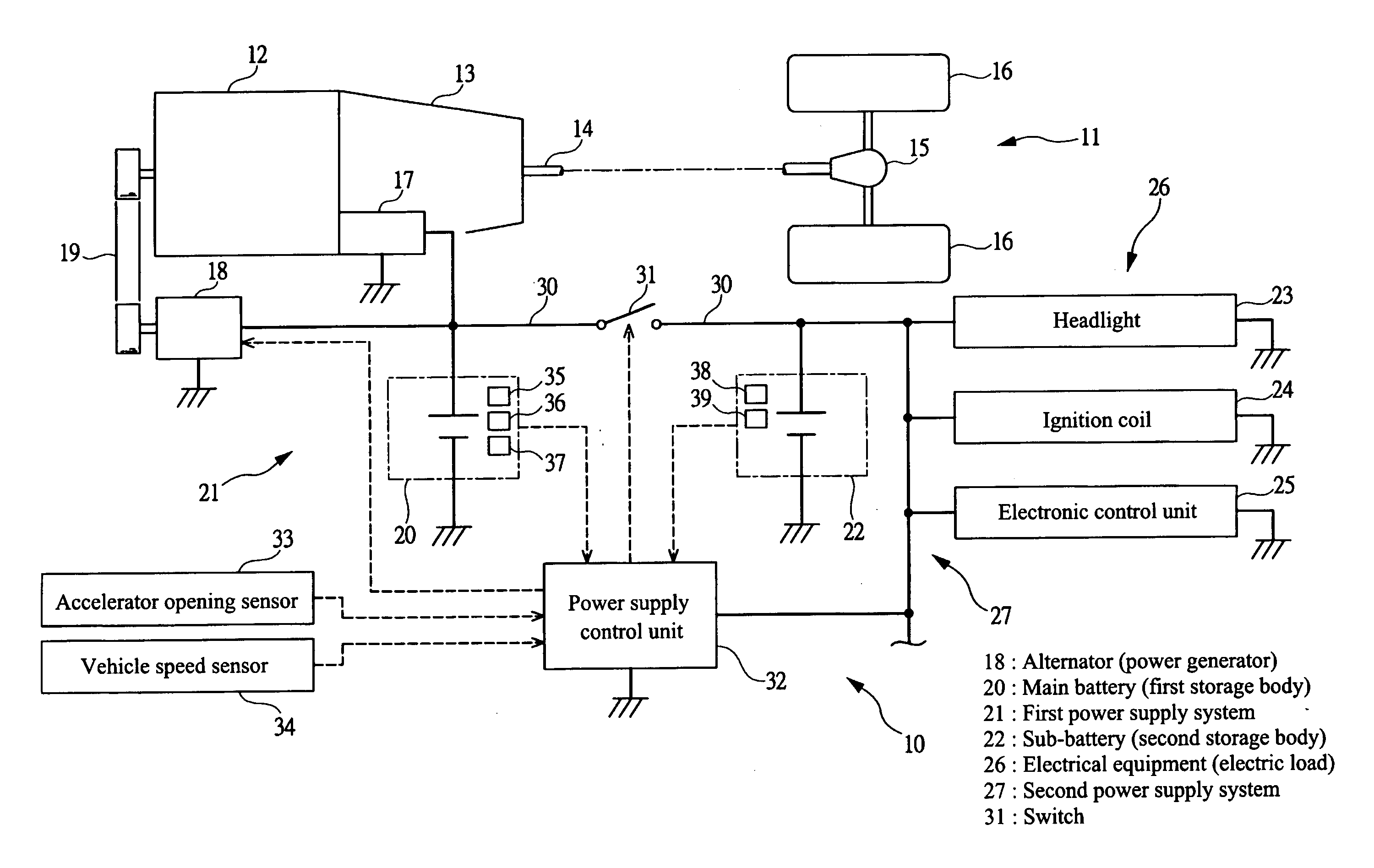 Vehicle power supply apparatus