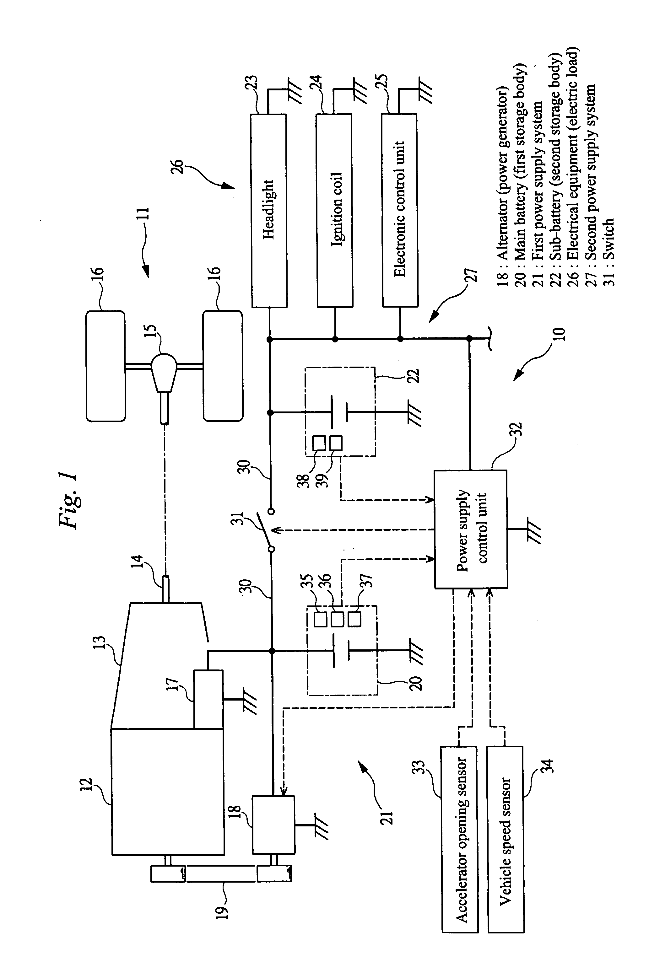 Vehicle power supply apparatus