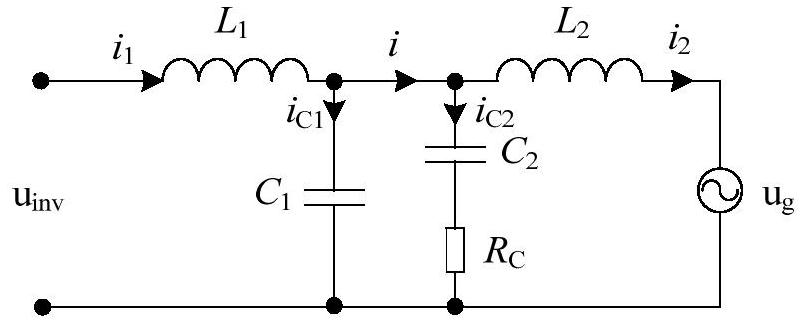 LCL type grid-connected inverter improved weighted average current control method