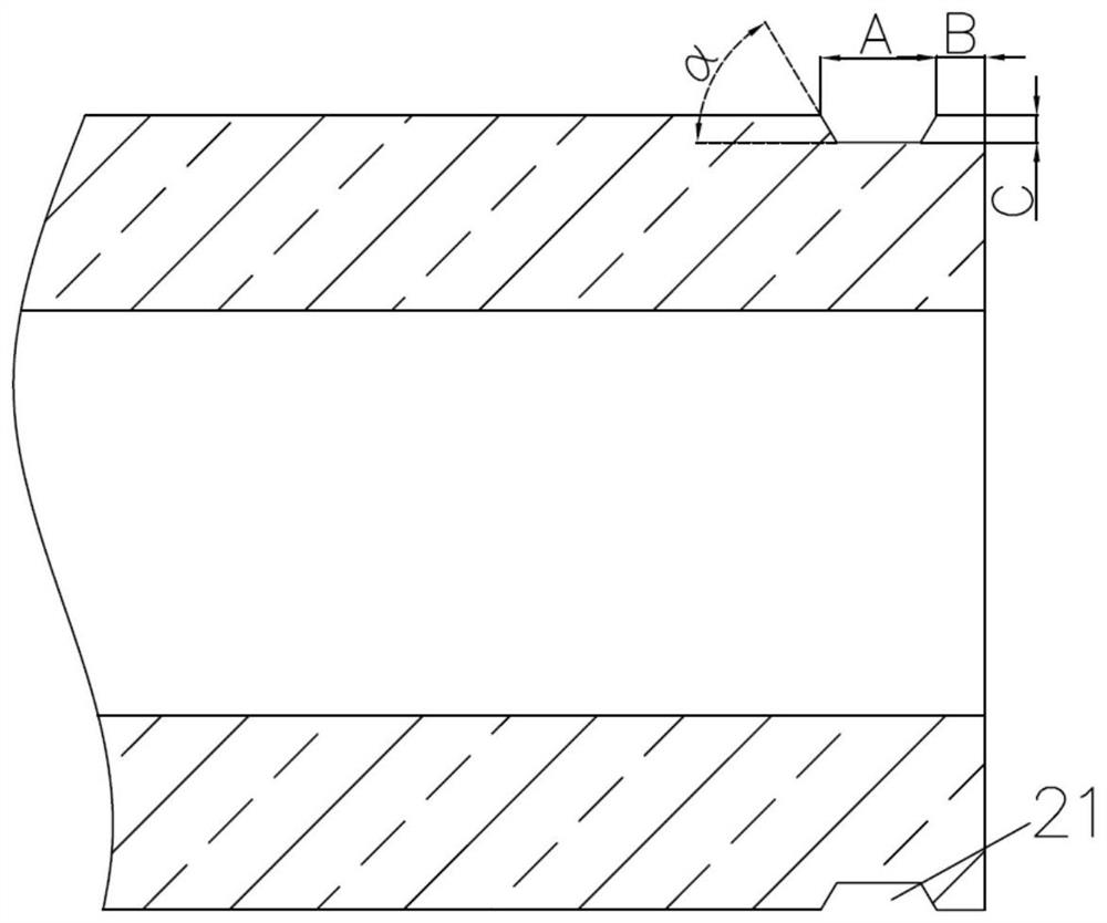 High-strength and high-reliability-sealing radial friction welding method for steel pipe fitting