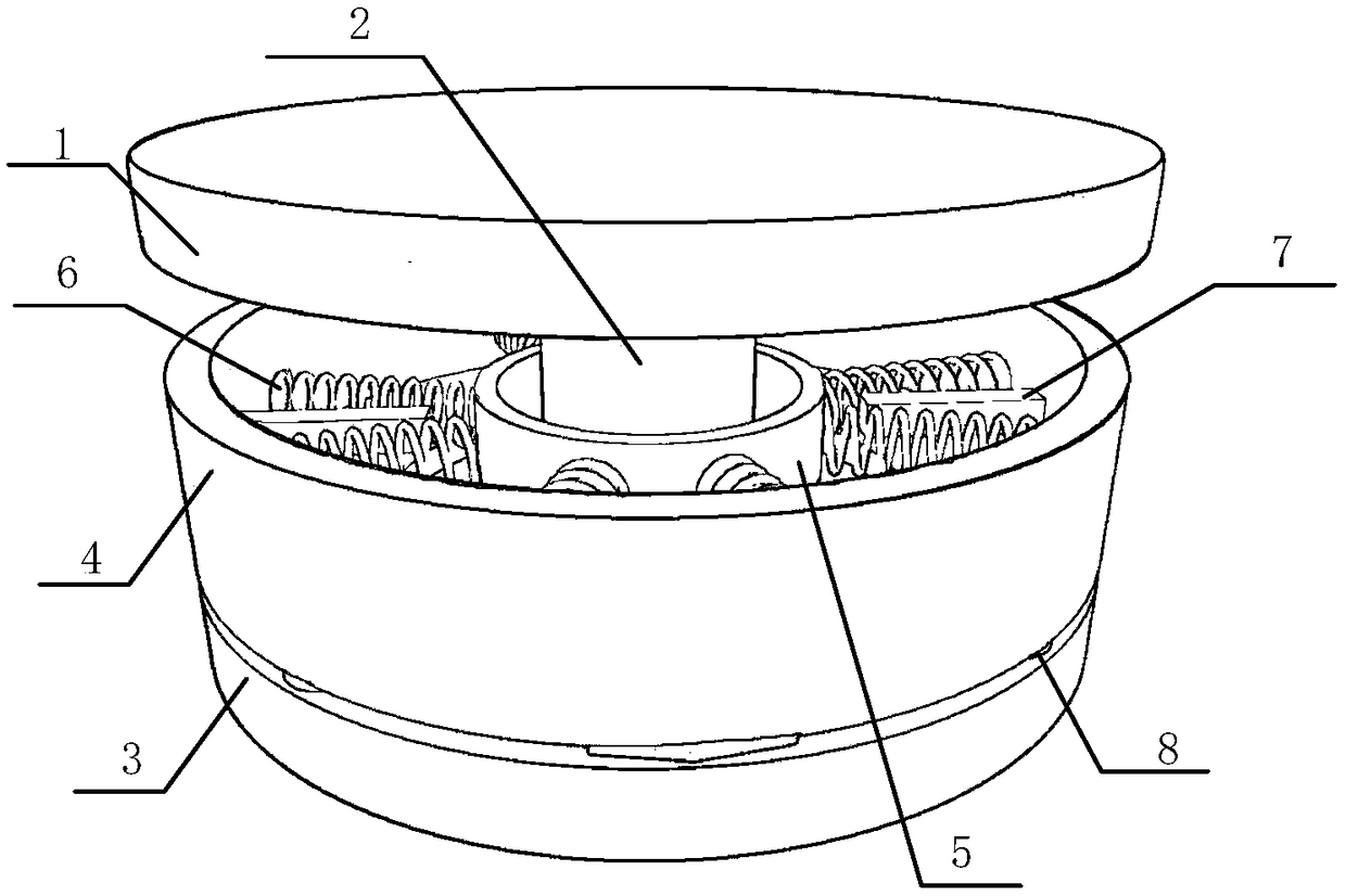 Multi-directional anti-pulling self-resetting friction mount based on TMD