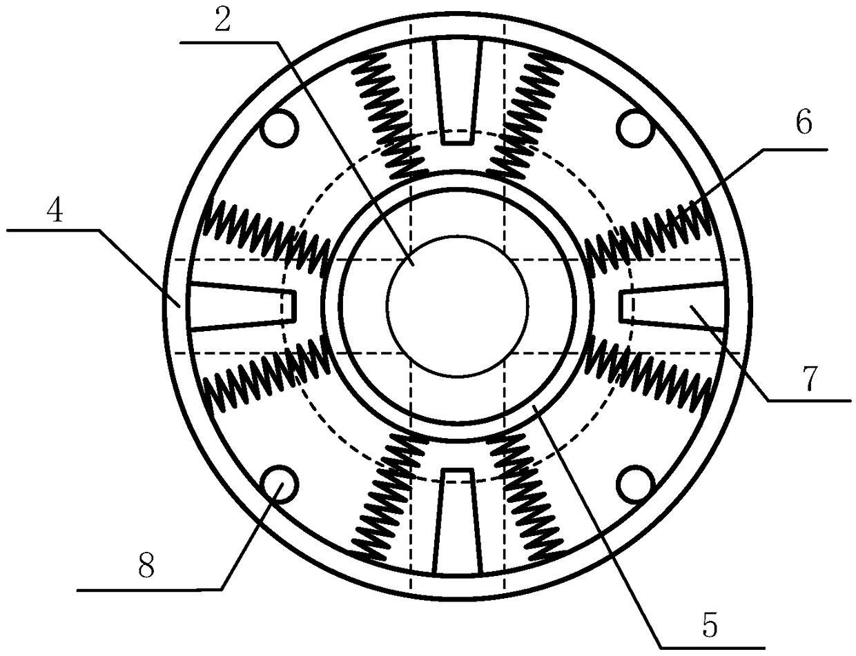 Multi-directional anti-pulling self-resetting friction mount based on TMD