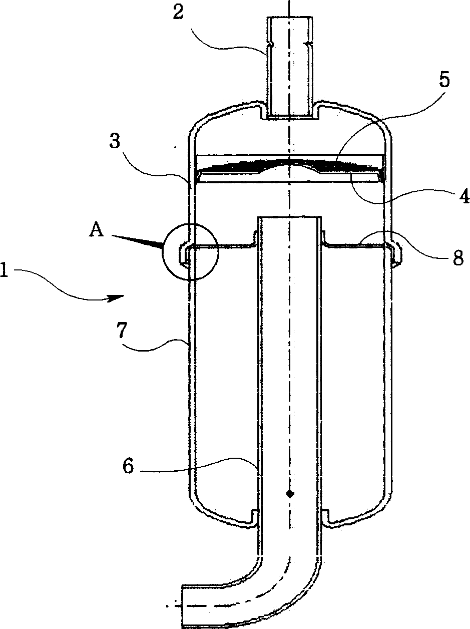 Liquid-storage tank of rotary compressor