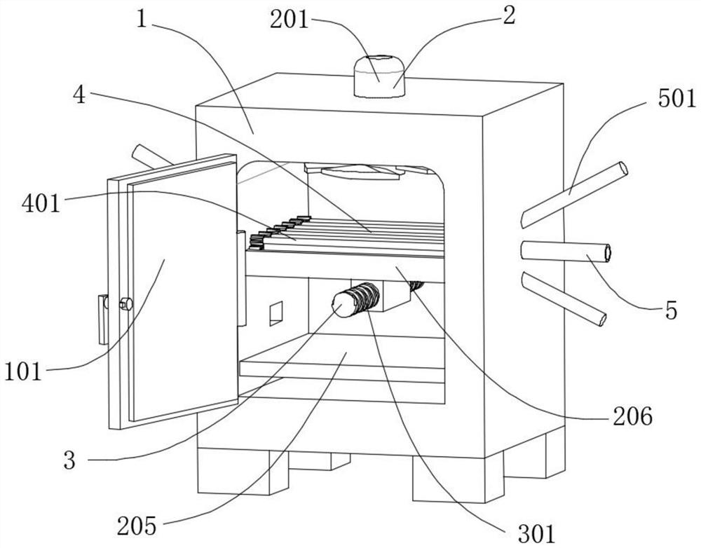 Camellia oleifera leaf processing double-sided drying device with heat energy recycling function